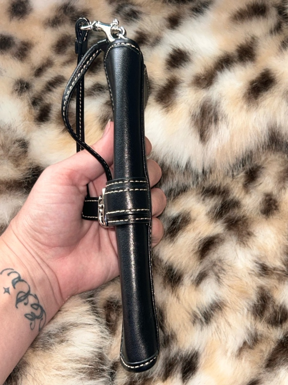 Coach Soho Black Leather Wristlet with Silver Buckle - Picture 13 of 14